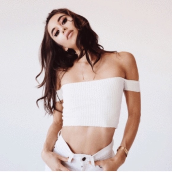 'Dylan' White Off Shoulder Top - Picture 7 of 8